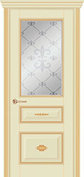 межкомнатные двери  Практика Марсель ДО1 гравировка Люмина декор Венетто с патиной